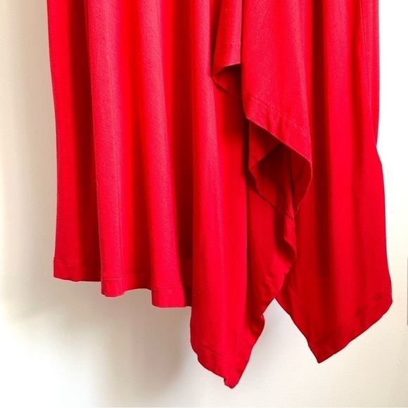 Michael Kors Flowy Red Asymmetrical Midi Skirt - Extra Small - Picture 4 of 11
